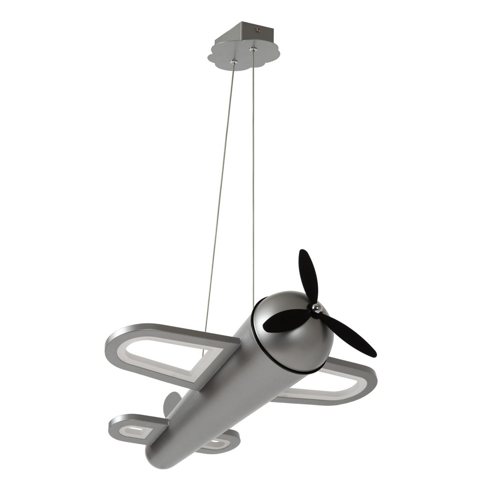 Lucide Kinderkamer hanglampFokker vliegtuig metaalgrijs - 77490/26/15